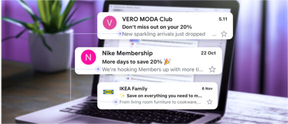 email preheader ikea and Vero