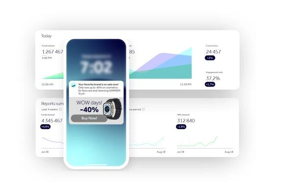 Mobile Push advertising and statistics in background